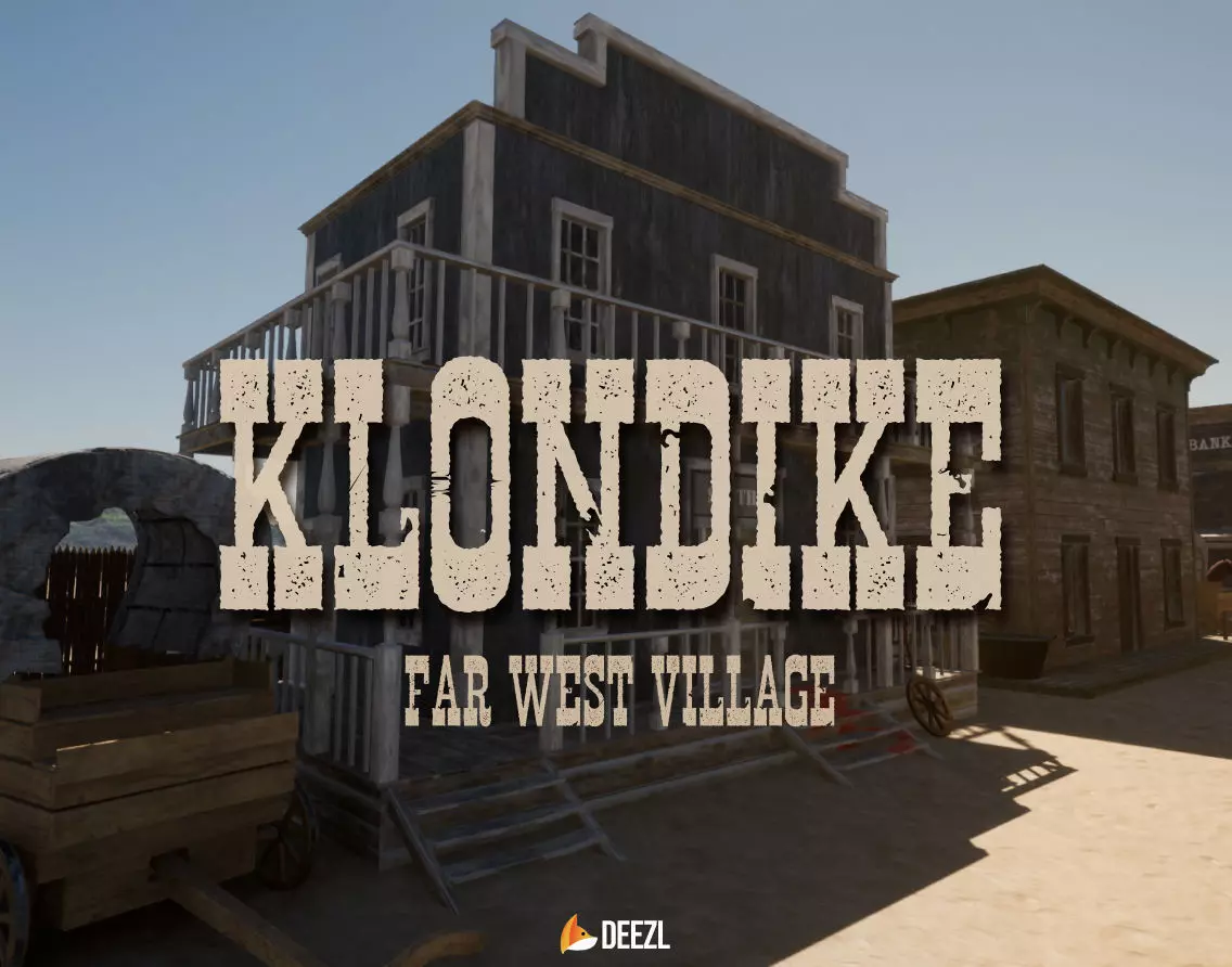 Klondike - Far West Village Low-poly 3D model_0