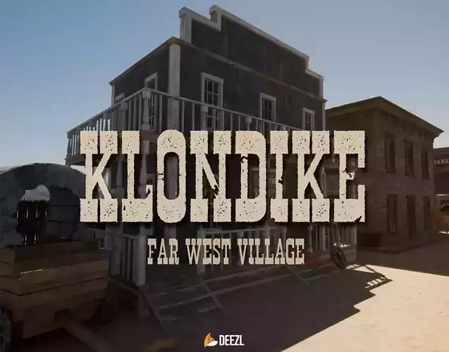 Klondike - Far West Village Low-poly 3D model