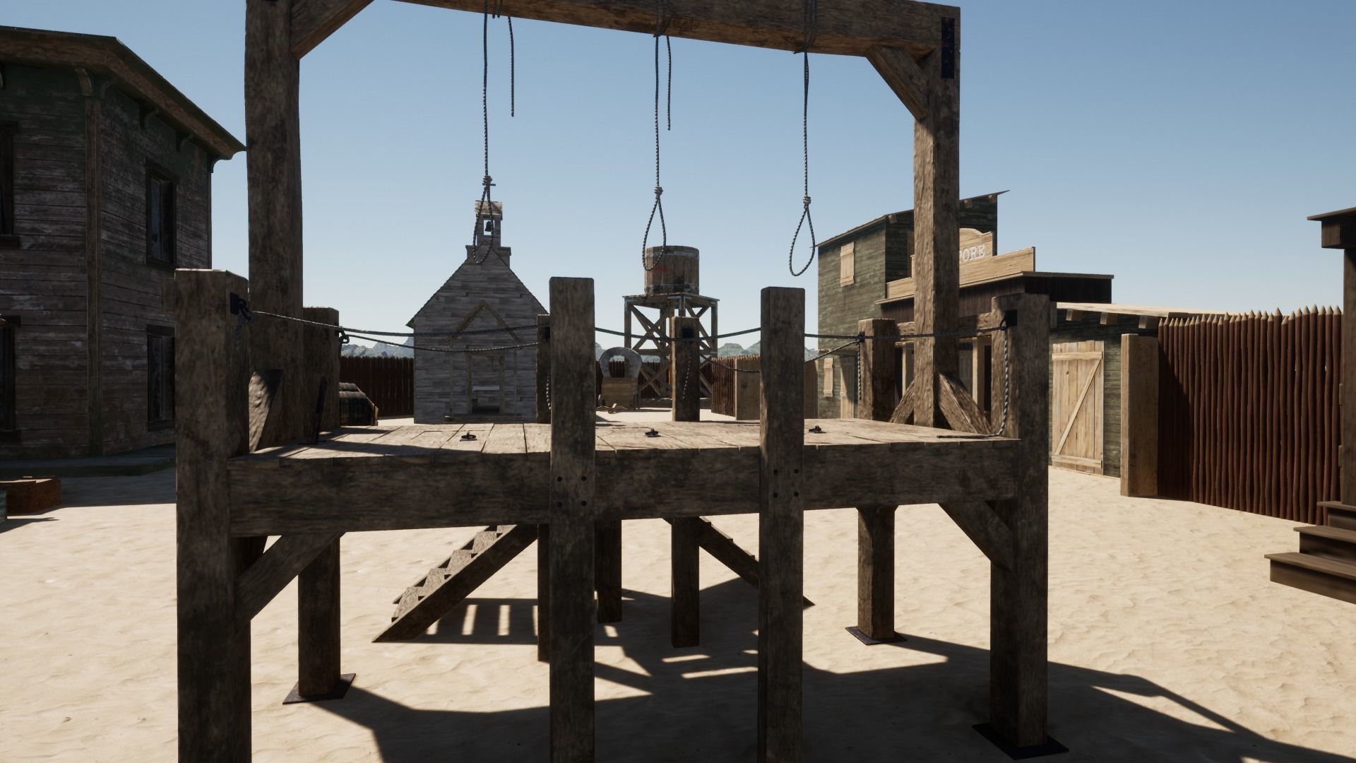 Klondike - Far West Village Low-poly 3D model_12