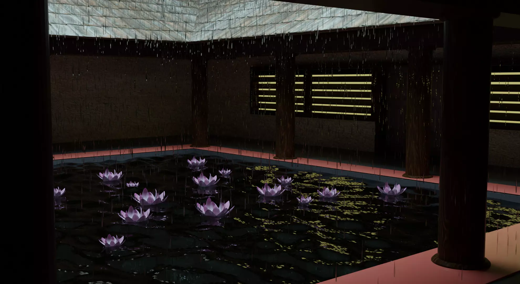 Kerala Traditional House Interior 3D model_0