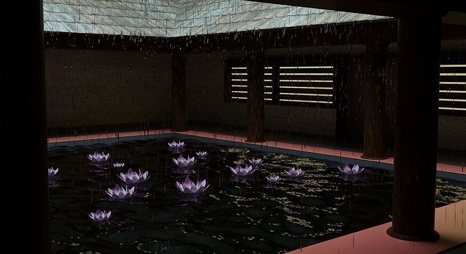Kerala Traditional House Interior 3D model