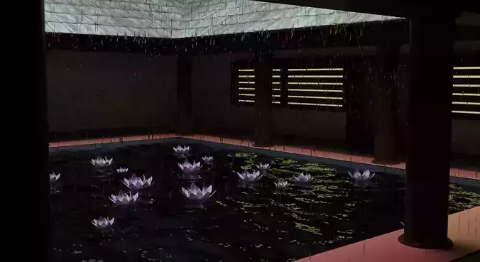 Kerala Traditional House Interior 3D model