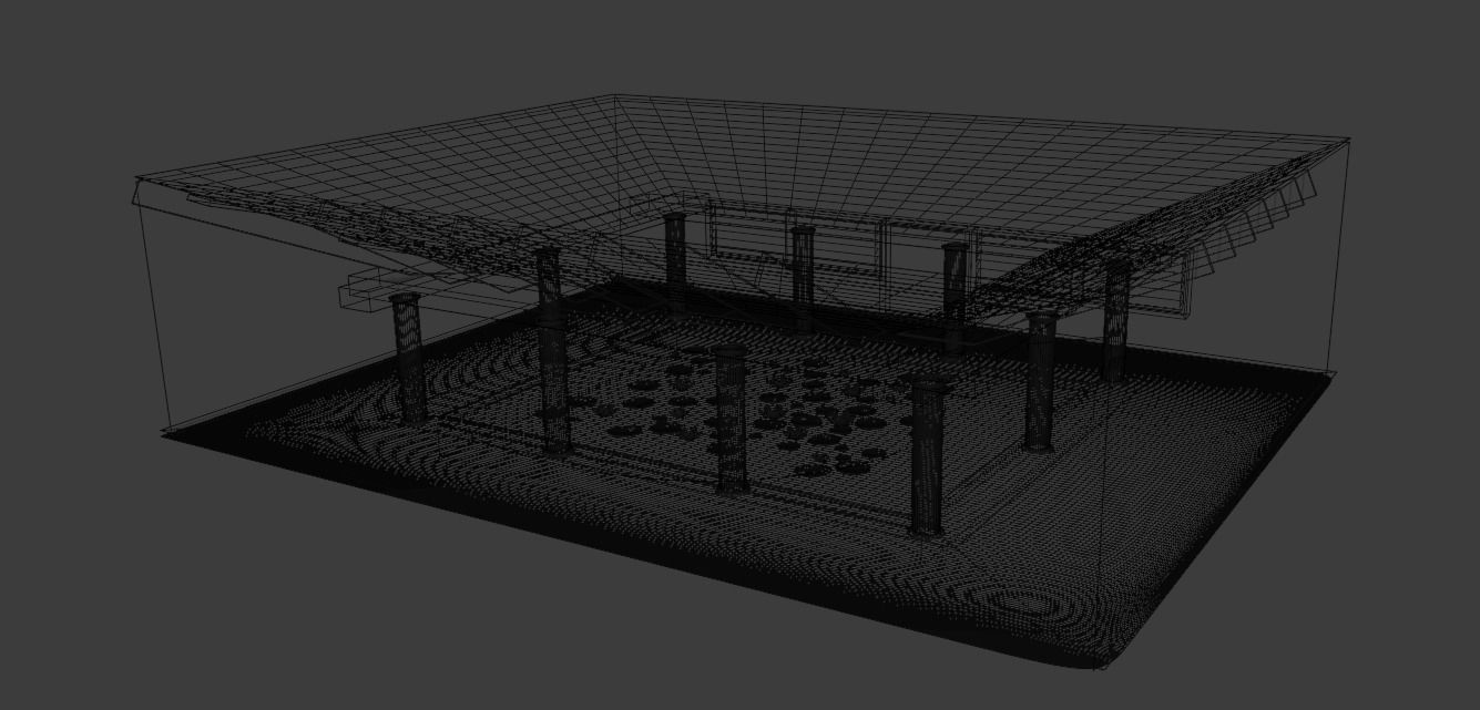 Kerala Traditional House Interior 3D model_7