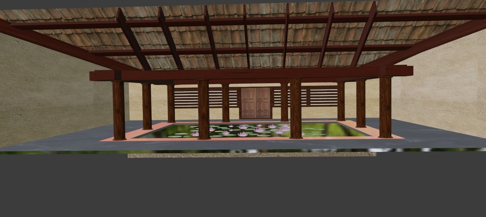 Kerala Traditional House Interior 3D model_5