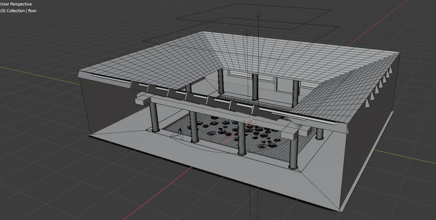 Kerala Traditional House Interior 3D model_8