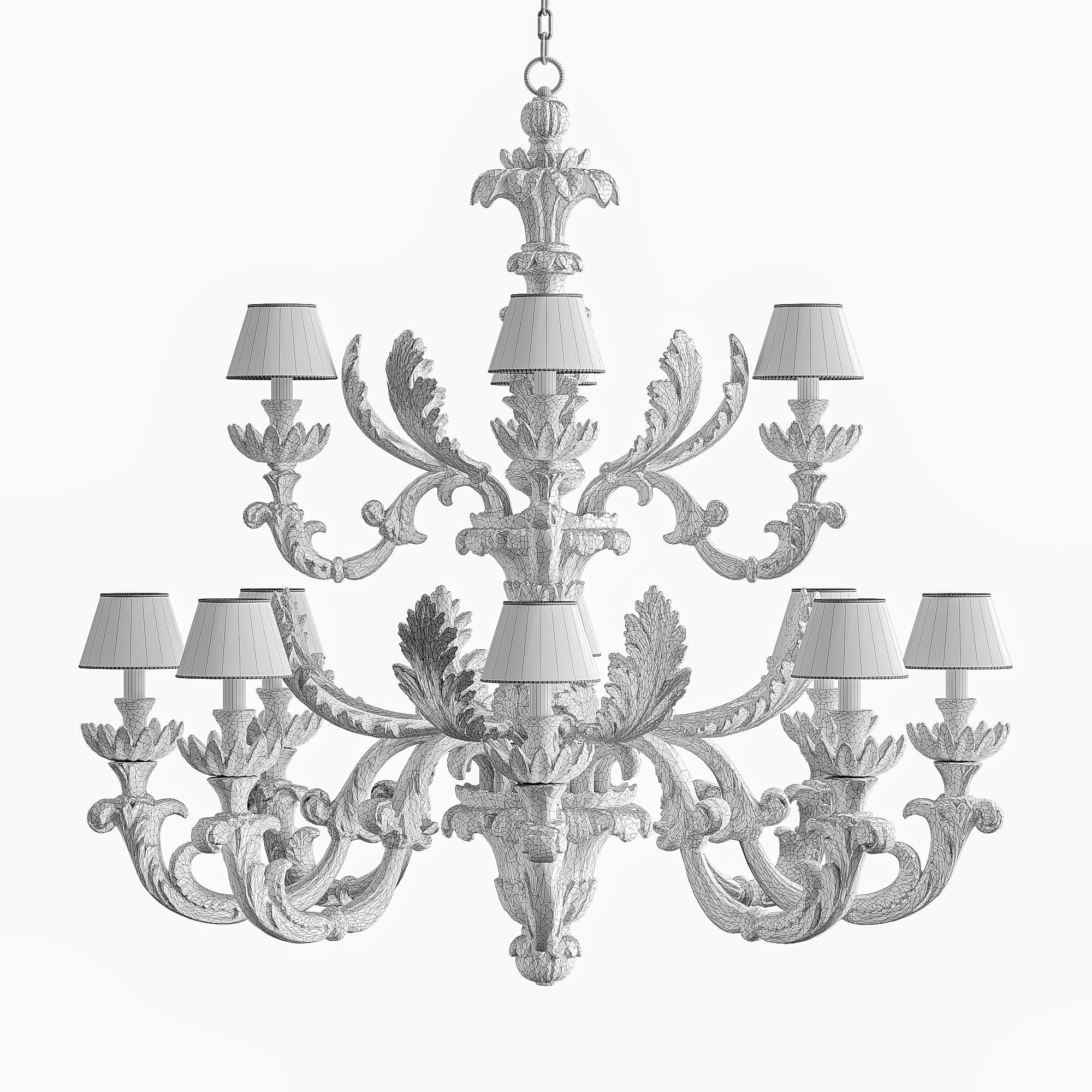 Chandelier Roberto Giovannini Art 1036M Low-poly 3D model_1