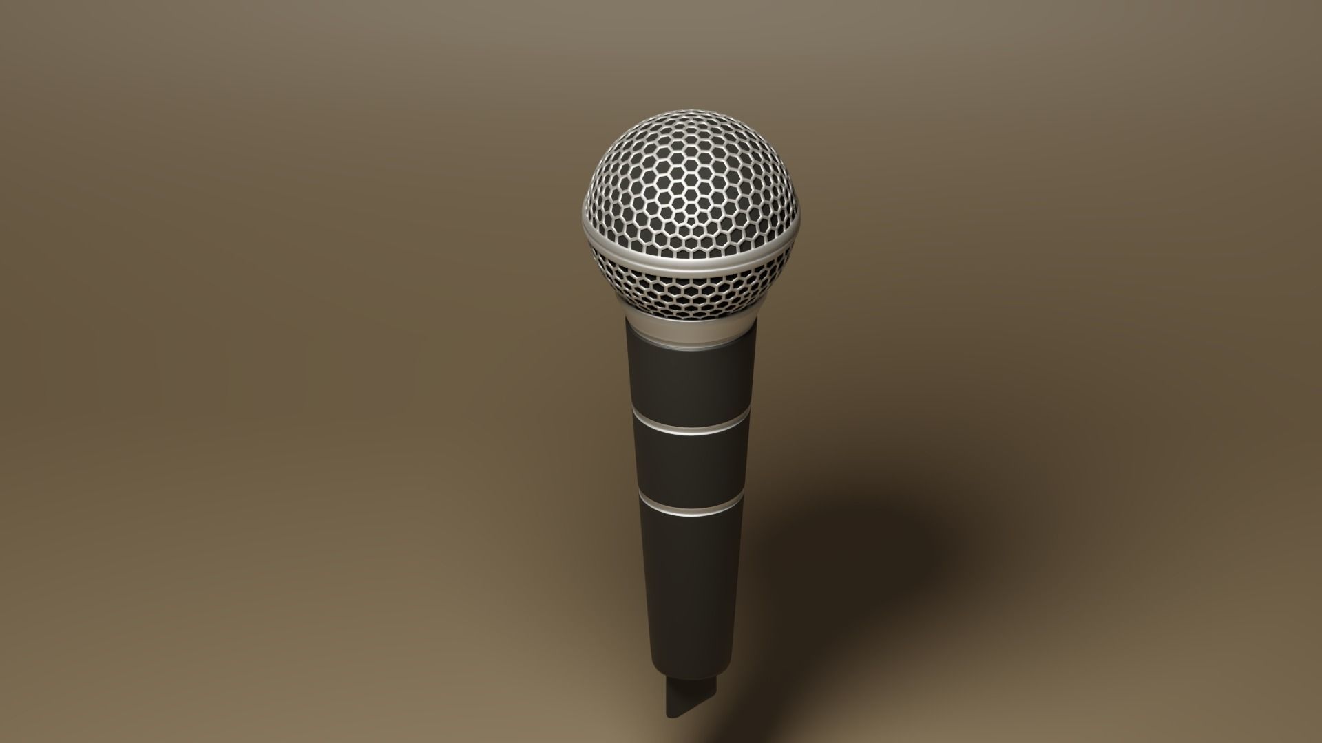 Microphone Low-poly 3D model_2