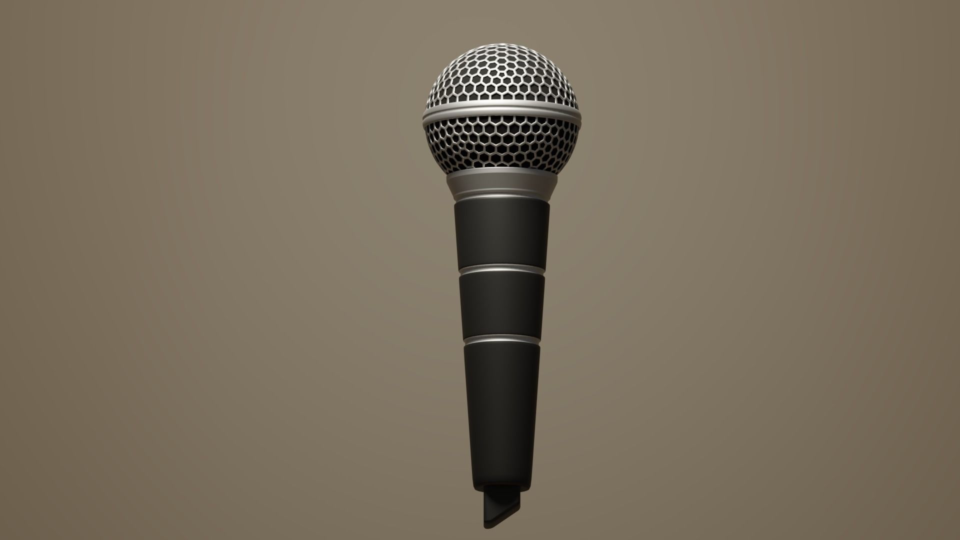 Microphone Low-poly 3D model_5