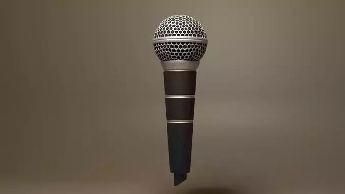 Microphone Low-poly 3D model