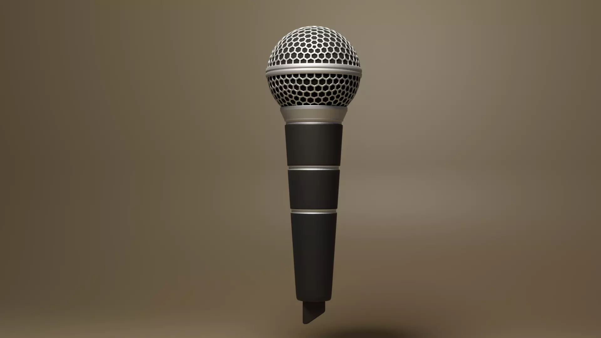 Microphone Low-poly 3D model_0
