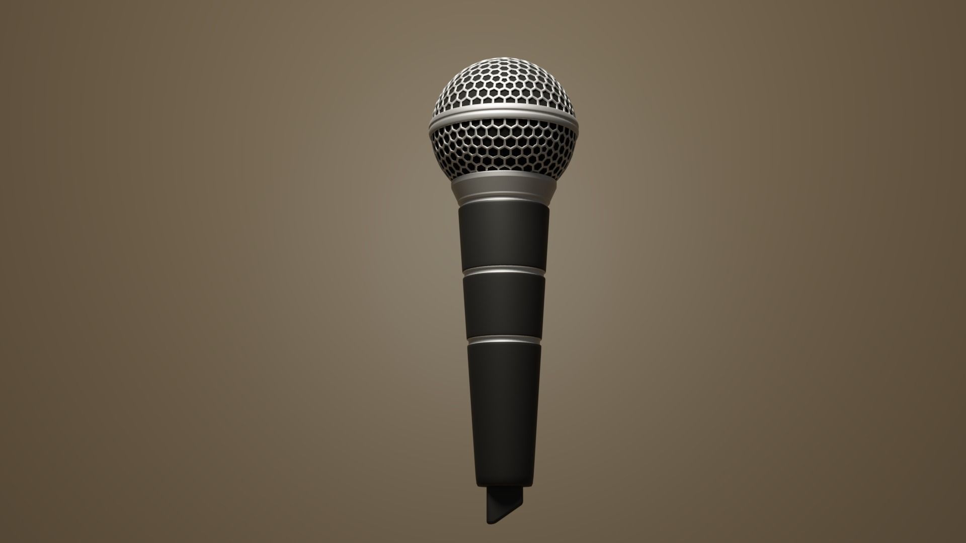 Microphone Low-poly 3D model_4