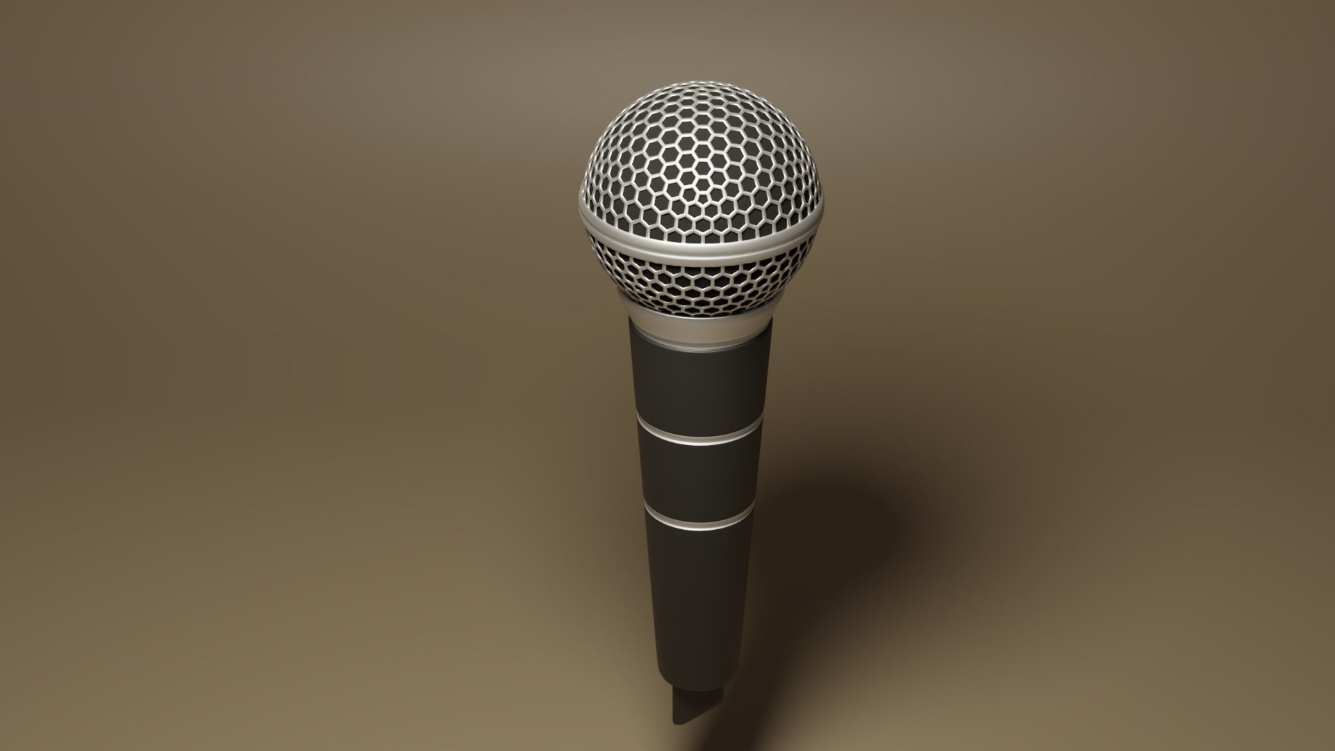 Microphone Low-poly 3D model_3