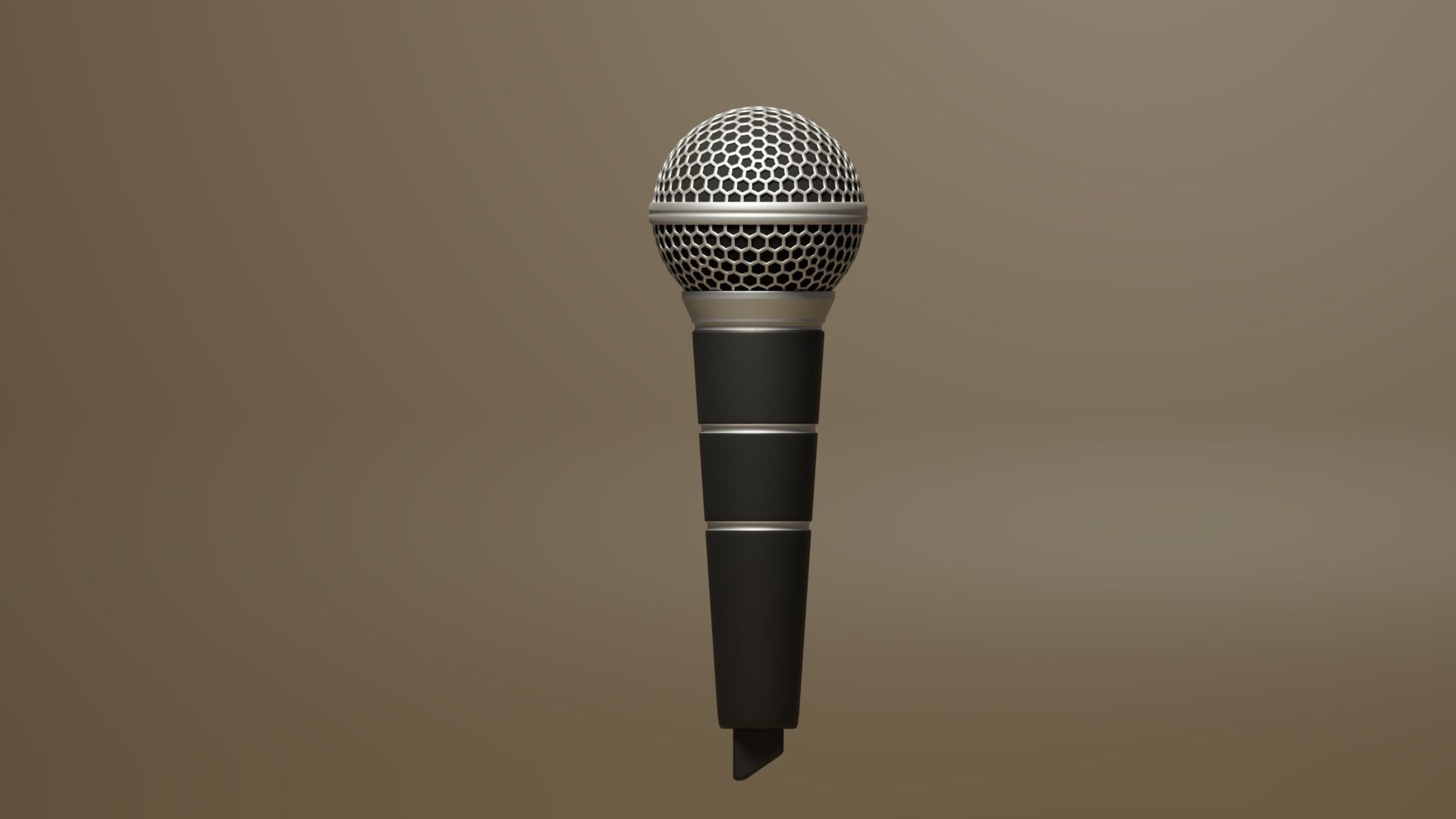 Microphone Low-poly 3D model_1