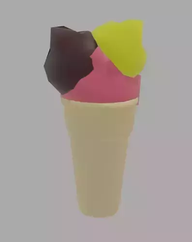 Low poly ice cream