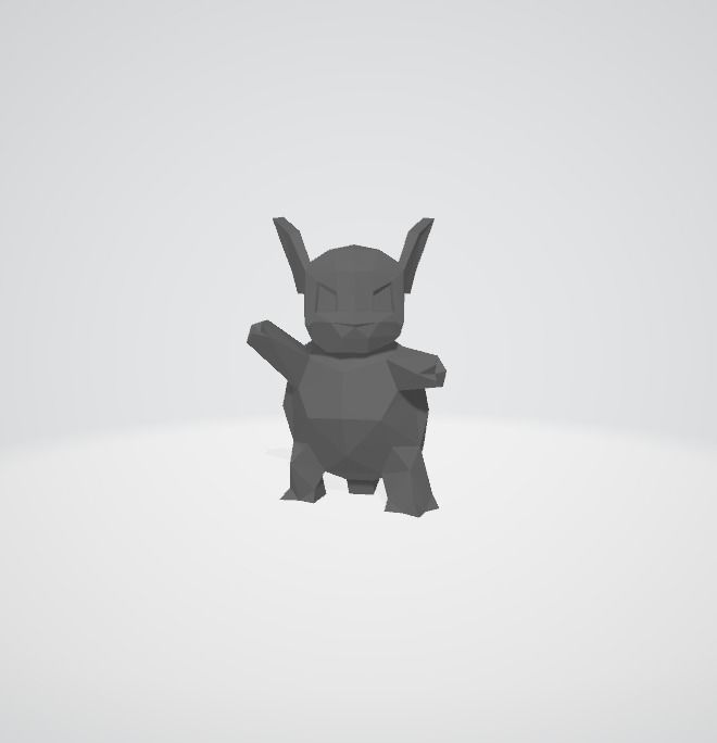 Wartotle Low Poly Pokemon 3D print model_1