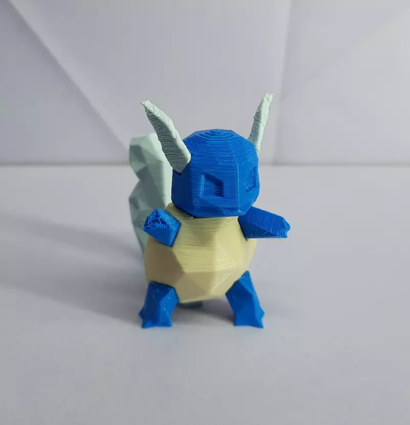 Wartotle Low Poly Pokemon 3D print model_0