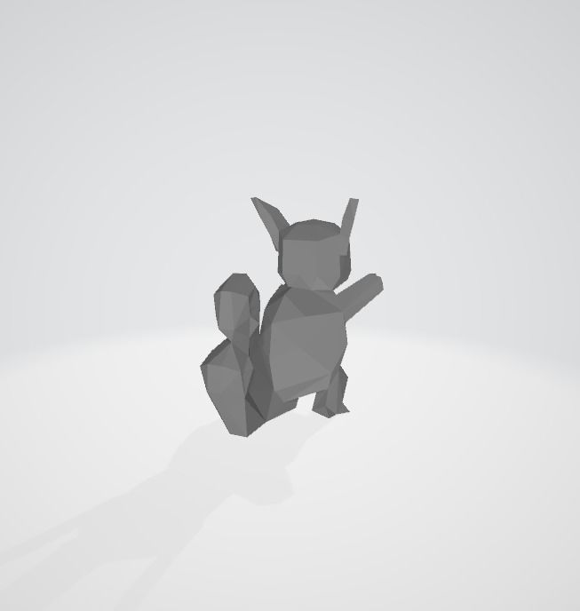 Wartotle Low Poly Pokemon 3D print model_3