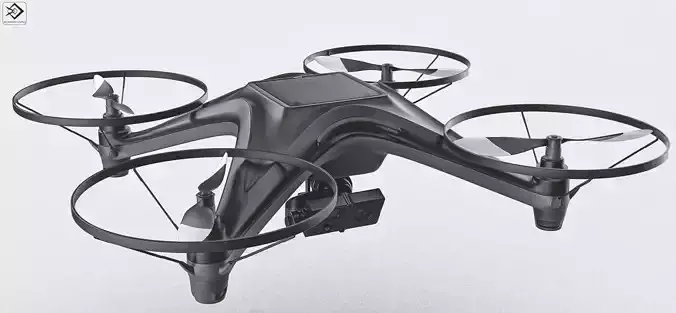 Drone with four propellers