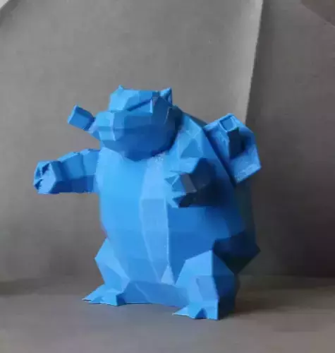 Blastoise Low Poly Pokemon 3D print model