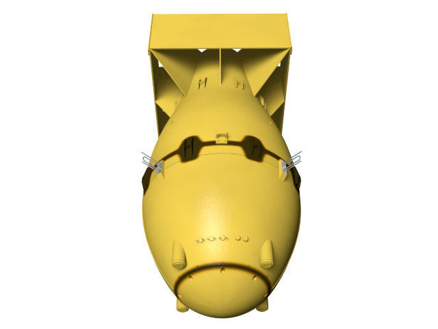 fat man atomic bomb 3D model_7