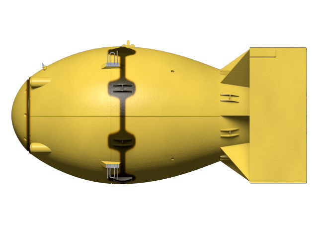 fat man atomic bomb 3D model_2