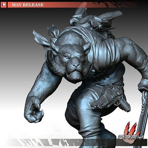 TIGER CLAW  3D print model