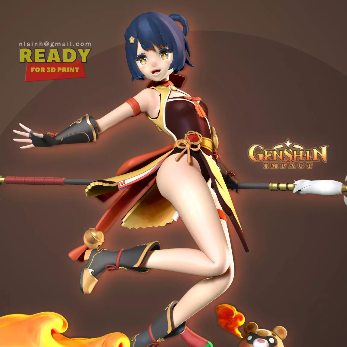 Xiangling - Genshin Impact Fanart 3D print model