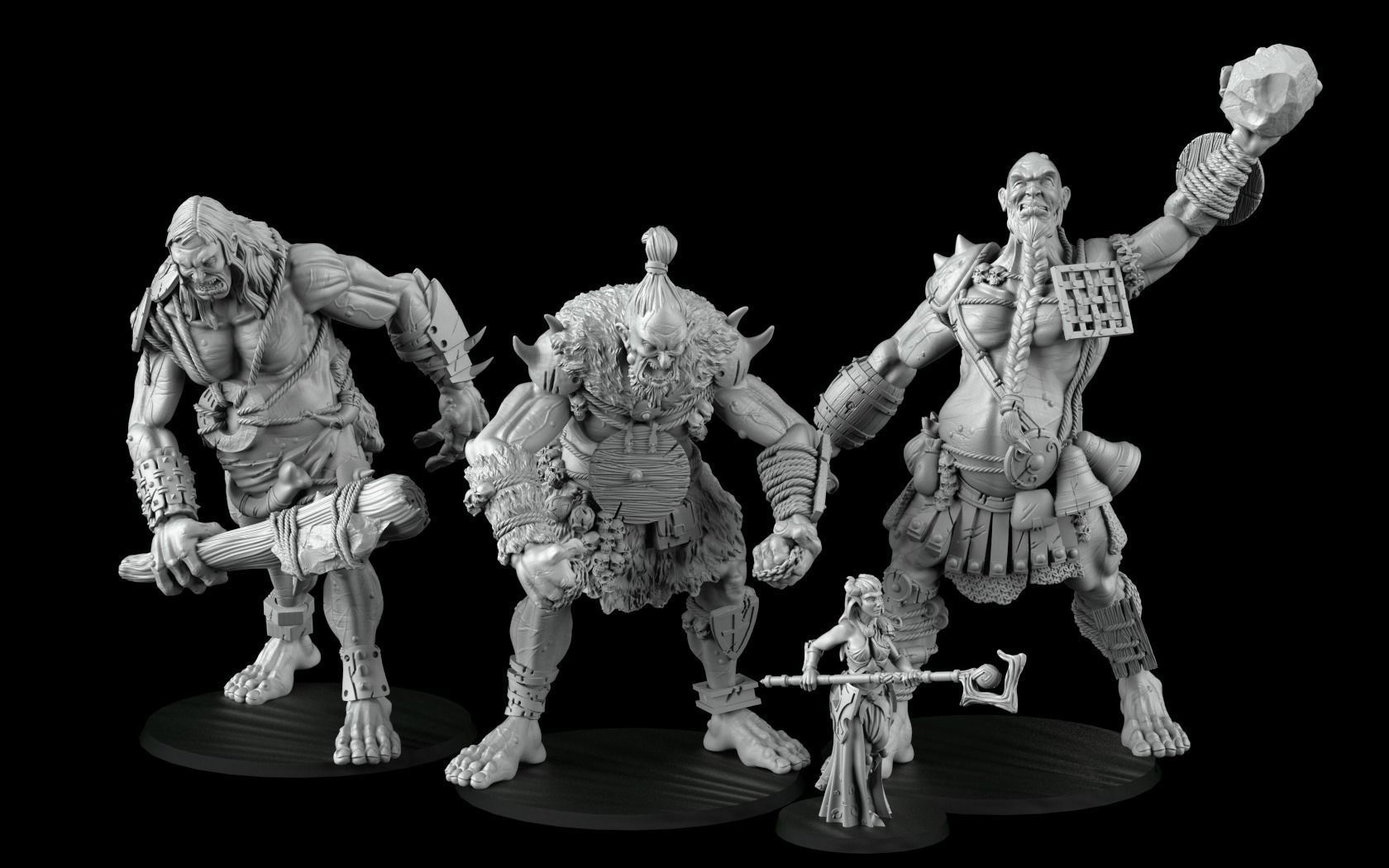 Giant cross lances troll 3D print model_5
