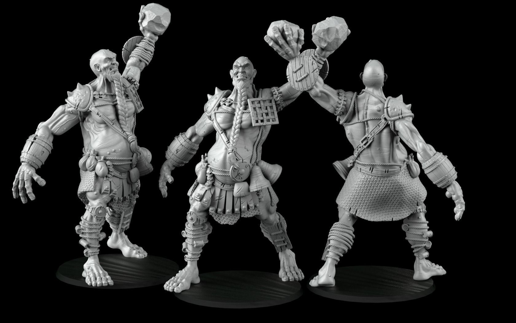 Giant cross lances troll 3D print model_3