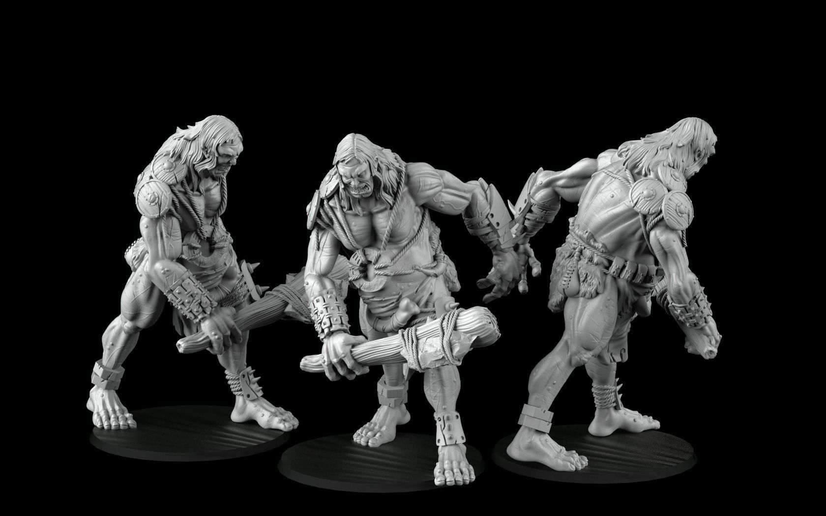 Giant cross lances troll 3D print model_2