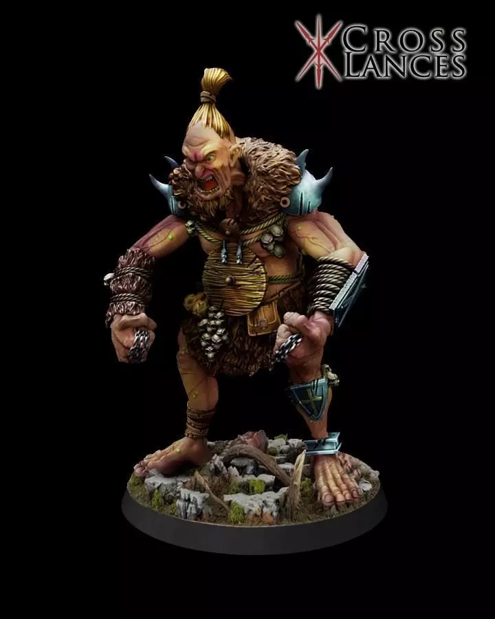 Giant cross lances troll 3D print model_0