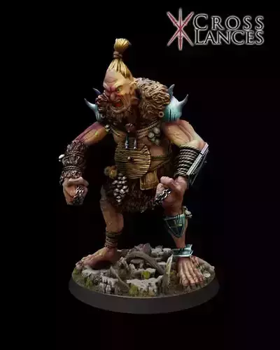 Giant cross lances troll 3D print model