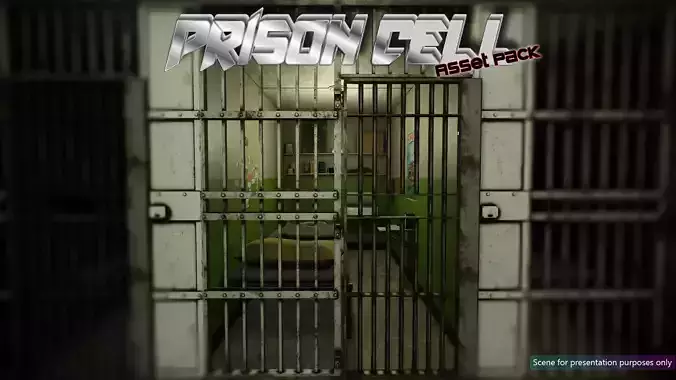 Low-Poly Prison Cell Pack Low-poly 3D model