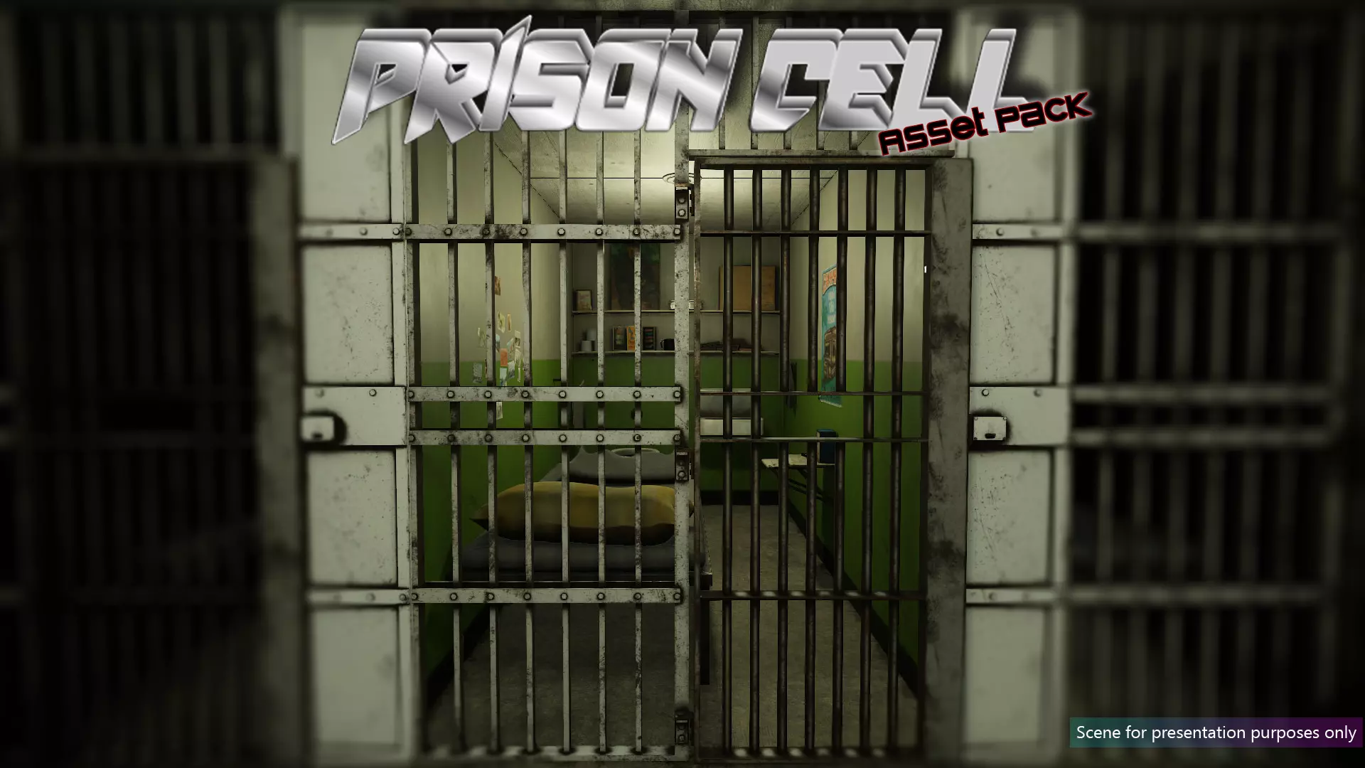 Low-Poly Prison Cell Pack Low-poly 3D model_0