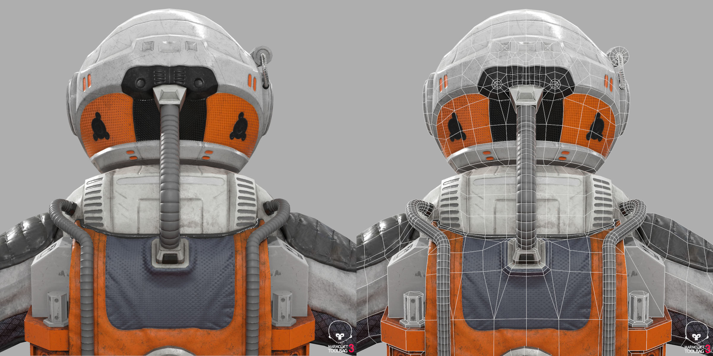 MX00 Male Space Suit V1 LITE VERSION Low-poly 3D model_4