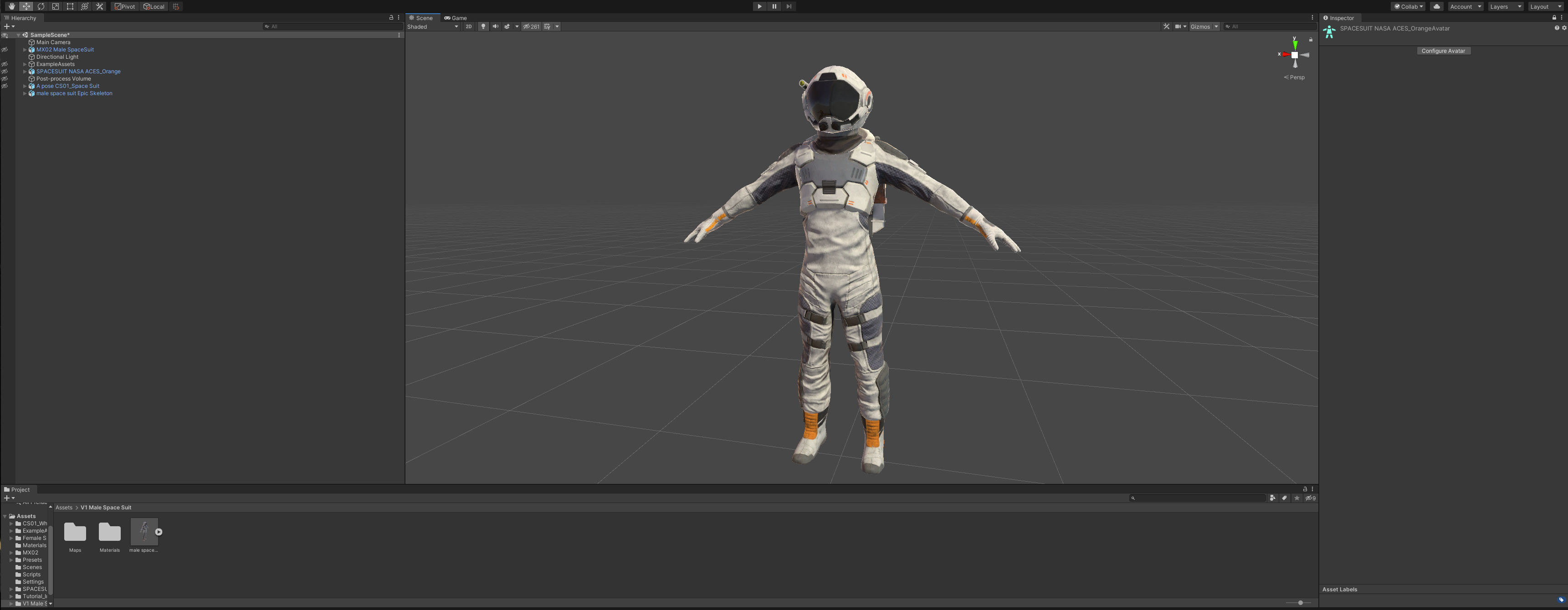 MX00 Male Space Suit V1 LITE VERSION Low-poly 3D model_13