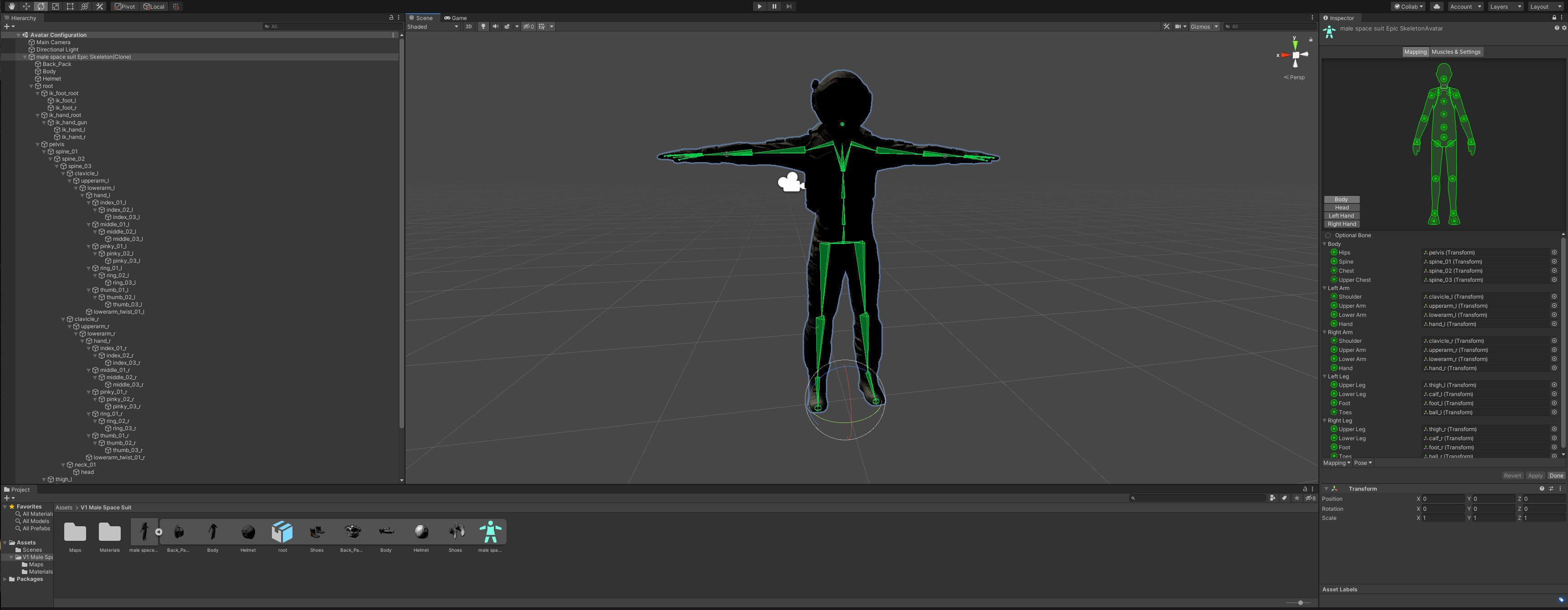 MX00 Male Space Suit V1 LITE VERSION Low-poly 3D model_14