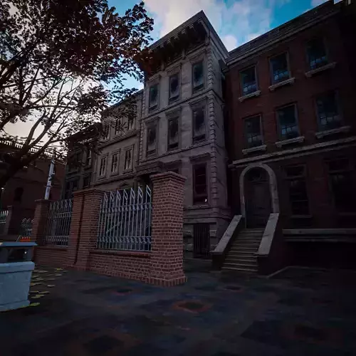 BROOKLYN BROWNSTONE REGULAR OLD BUILDING 003 Low-poly 3D model