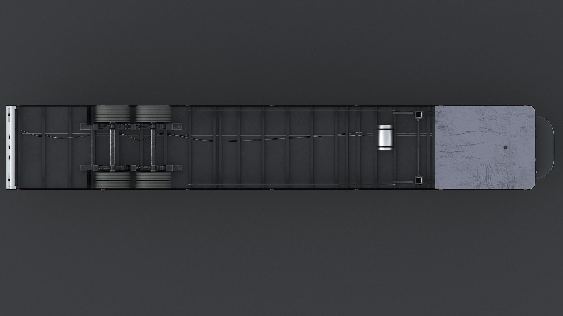 Industrial Truck with Trailers Low-poly 3D model_23