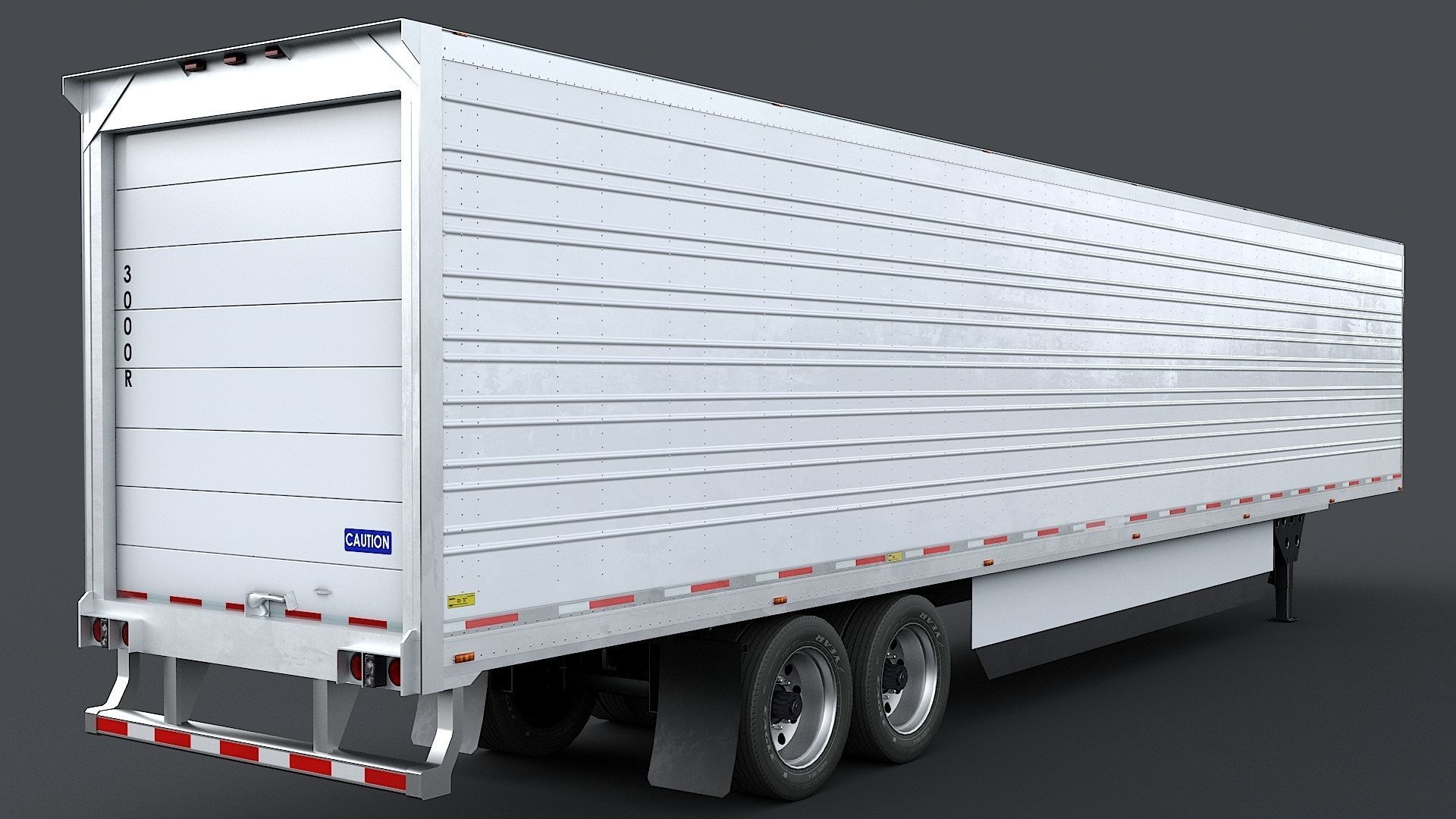 Industrial Truck with Trailers Low-poly 3D model_18