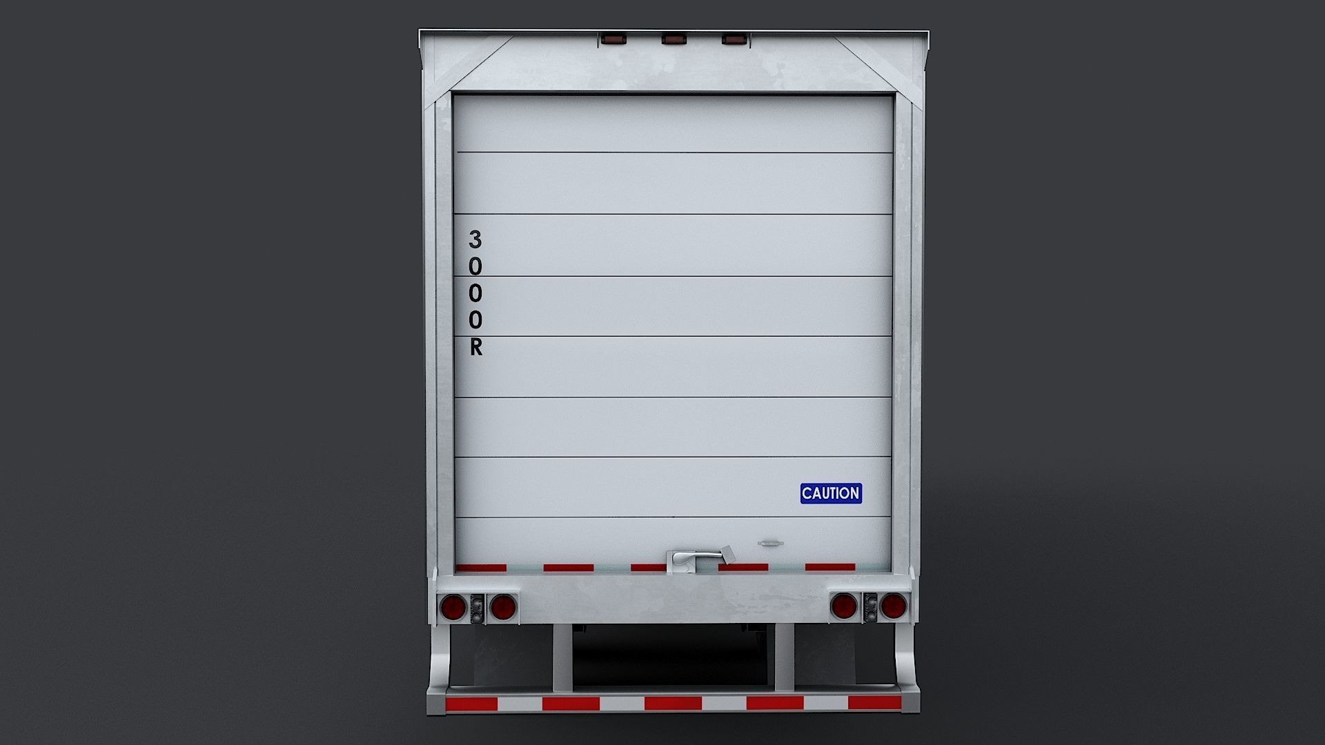 Industrial Truck with Trailers Low-poly 3D model_19