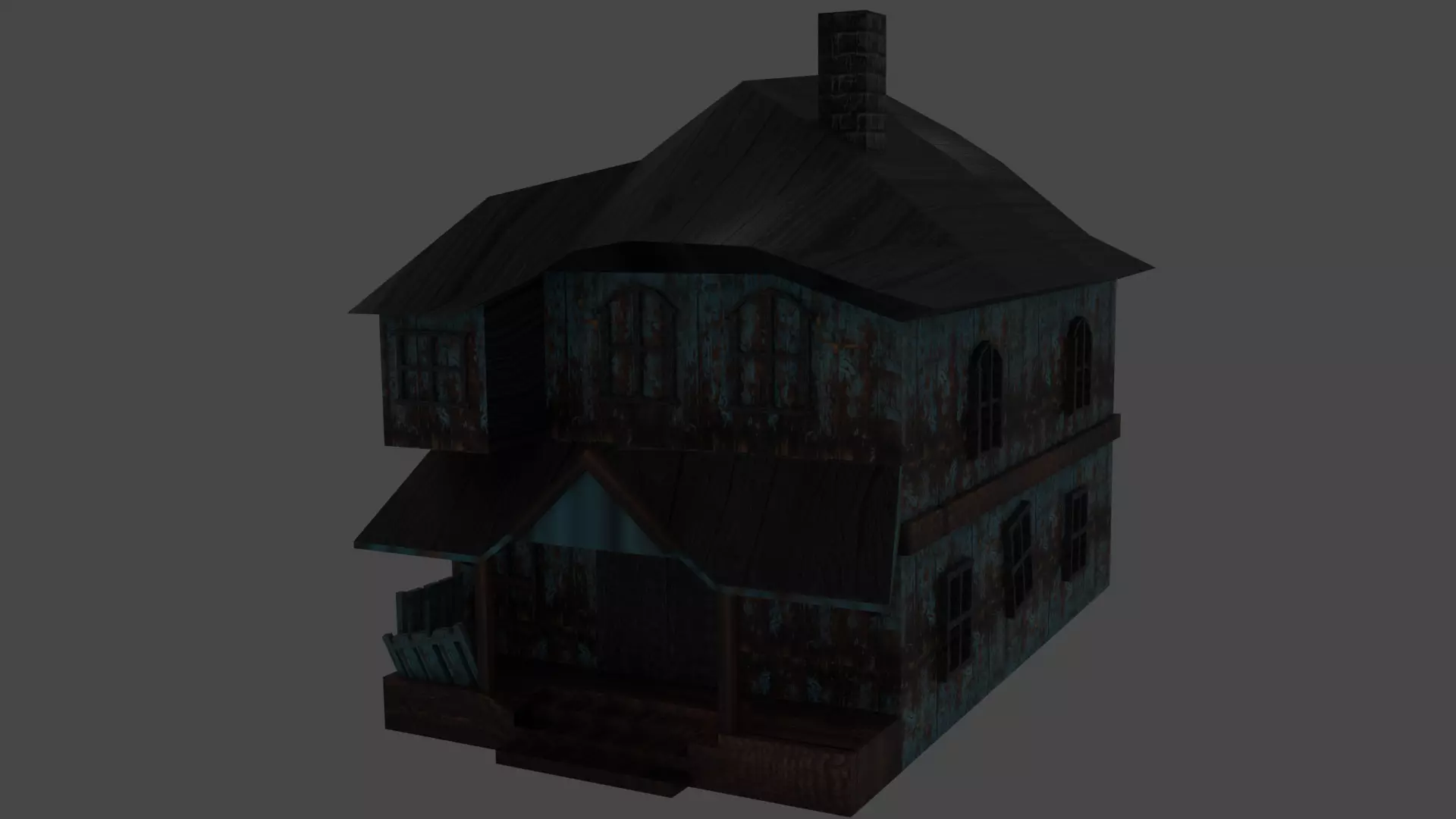 HorrorHome haunted house Free 3D model_0