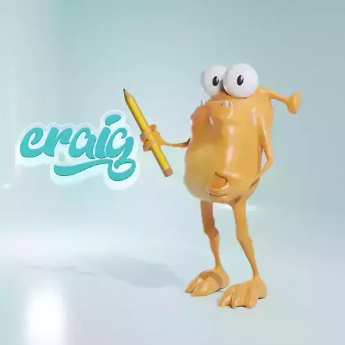craig simple stylized cute 3d model Low-poly 3D model