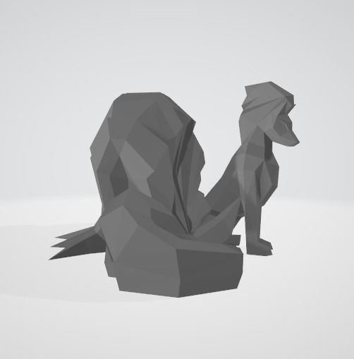 Ninetales Low Poly Pokemon 3D print model_3
