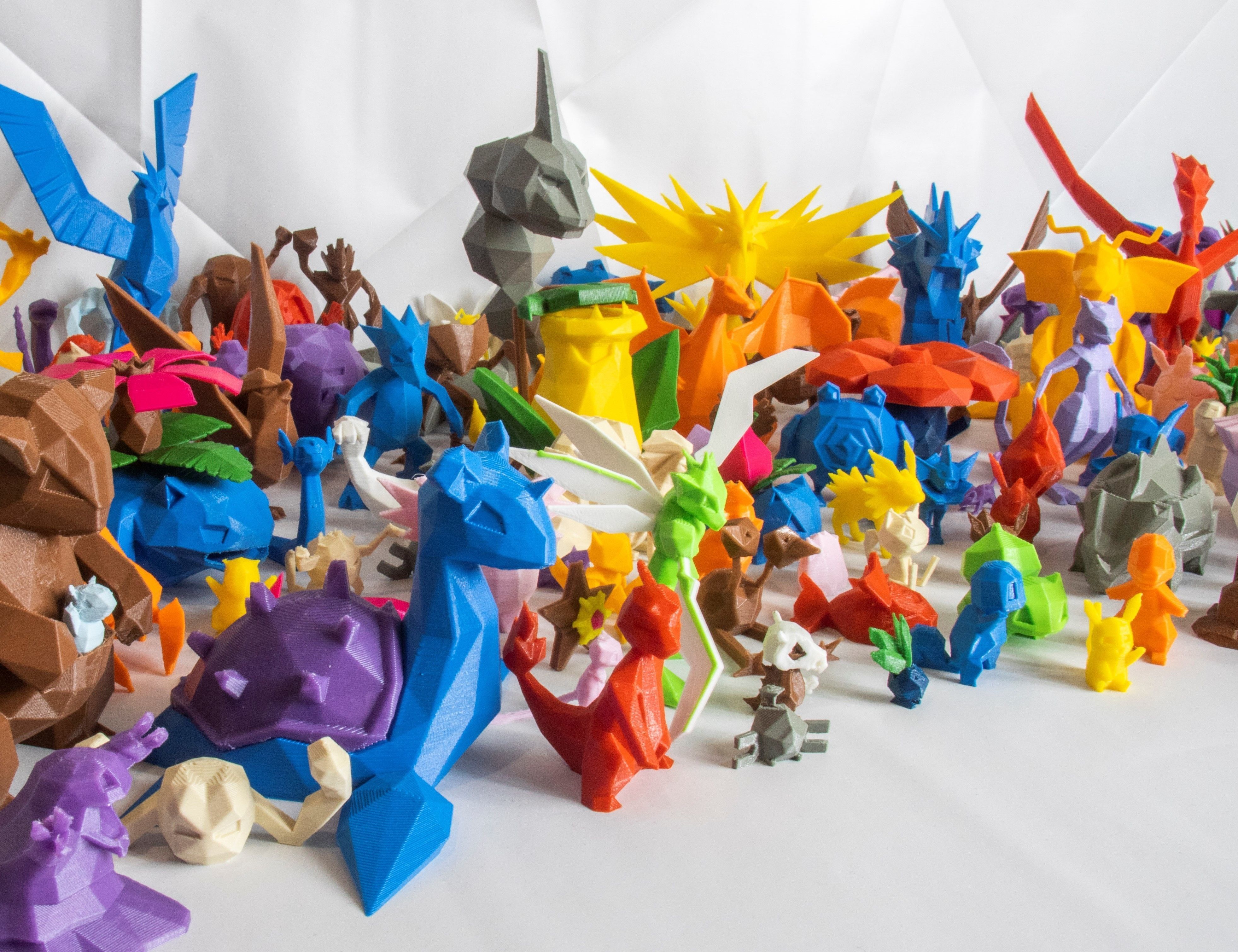 Ninetales Low Poly Pokemon 3D print model_7