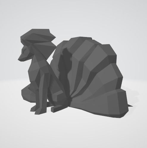 Ninetales Low Poly Pokemon 3D print model_6