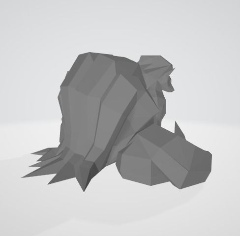 Ninetales Low Poly Pokemon 3D print model_4