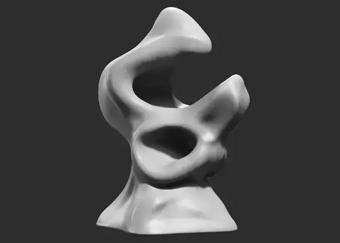 Modern Abstract Decorative sculpture 3d print model 55