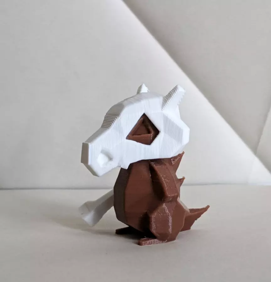 Cubone Low Poly Pokemon 3D print model_0