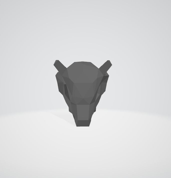 Cubone Low Poly Pokemon 3D print model_4